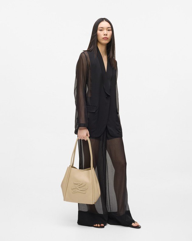 Karl Lagerfeld K/Autograph Patch MD Tote Taupe Tote bag - Taupe