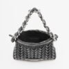 Karl Lagerfeld K/Weave SM Drawstr CB Chain Black Handbag - Black