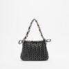 Karl Lagerfeld K/Weave SM Drawstr CB Chain Black Handbag - Black