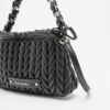 Karl Lagerfeld K/Weave SM Drawstr CB Chain Black Handbag - Black