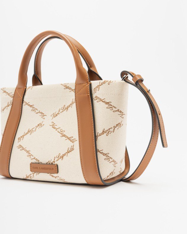 Karl Lagerfeld K/Ville SM Tote EMB Canvas Beige Tote bag - Beige