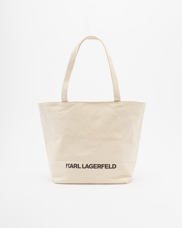 Karl Lagerfeld K/Essential Rev Print Shopper Beige Beach bag - Beige