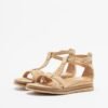 PROF N14005 Beige Flat sandals - Beige