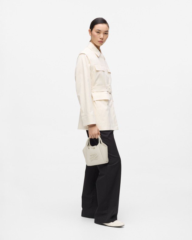 Karl Lagerfeld K/ Autograph Patch Mini Tote White Tote bag - White