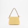 Karl Lagerfeld K/Weave SM Drawstr CB Chain Black Handbag - Yellow