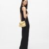 Karl Lagerfeld K/Weave SM Drawstr CB Chain Black Handbag - Yellow
