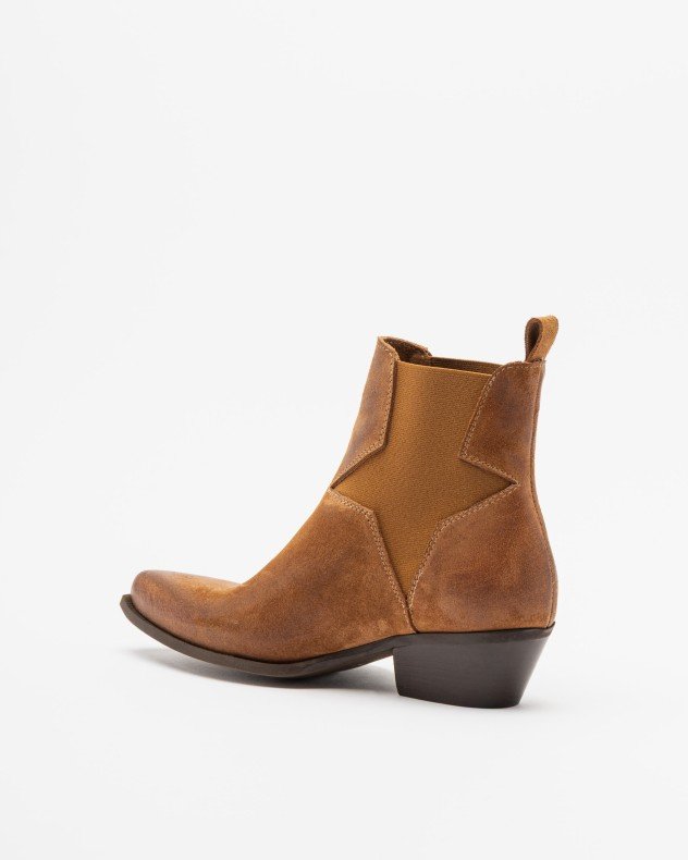 PROF VIOLA Camel Ankle Boots - Camel