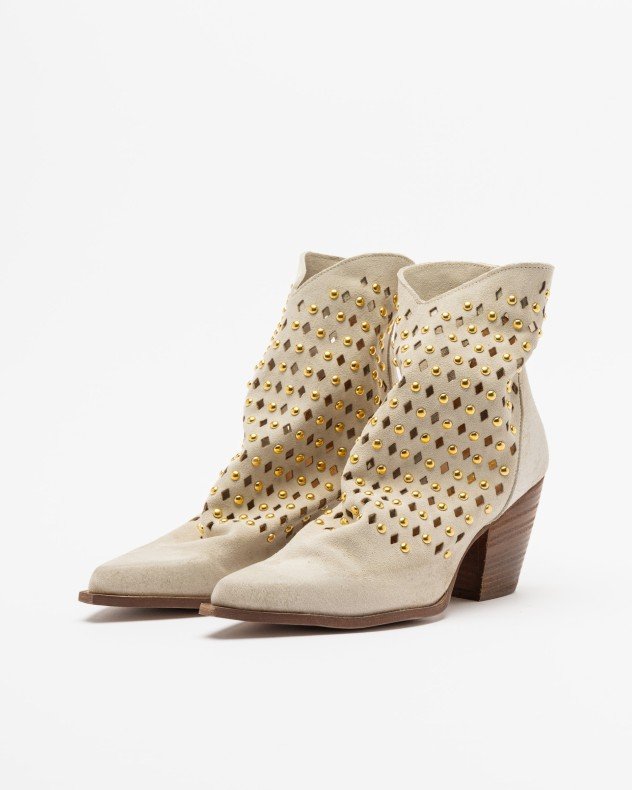 PROF GENNY Beige Ankle Boots - Beige