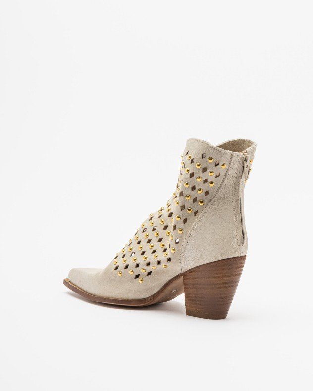 PROF GENNY Beige Ankle Boots - Beige