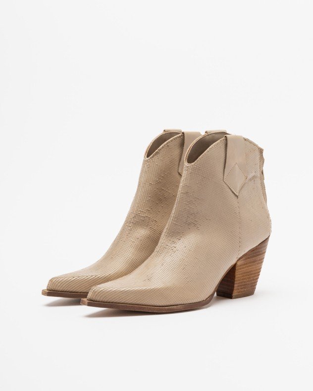 PROF MIMMA Beige Ankle Boots - Beige