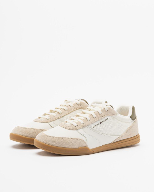 Tommy Hilfiger Lopro Lth Mix RWB White Sneakers - White