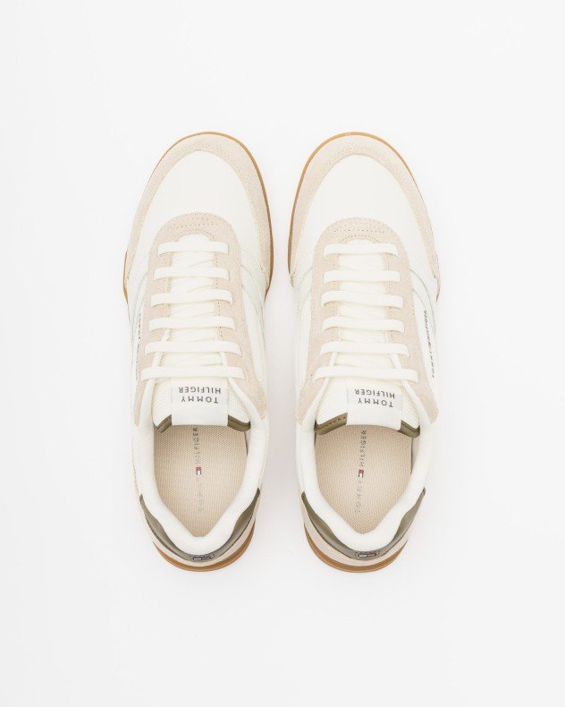 Tommy Hilfiger Lopro Lth Mix RWB White Sneakers - White