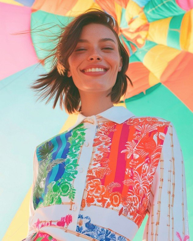 VilaGallo Bamboo Multicolour Shirt dress - Multicolour