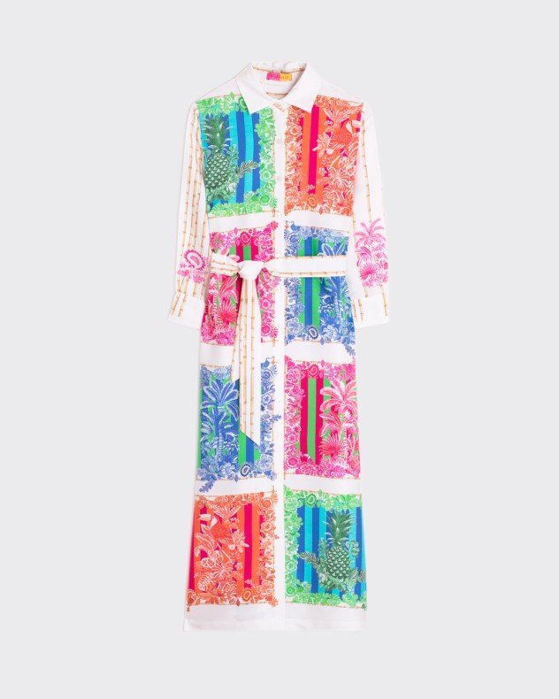 VilaGallo Bamboo Multicolour Shirt dress - Multicolour