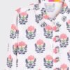 VilaGallo INDIAN FLOWER White Linen shirt - White