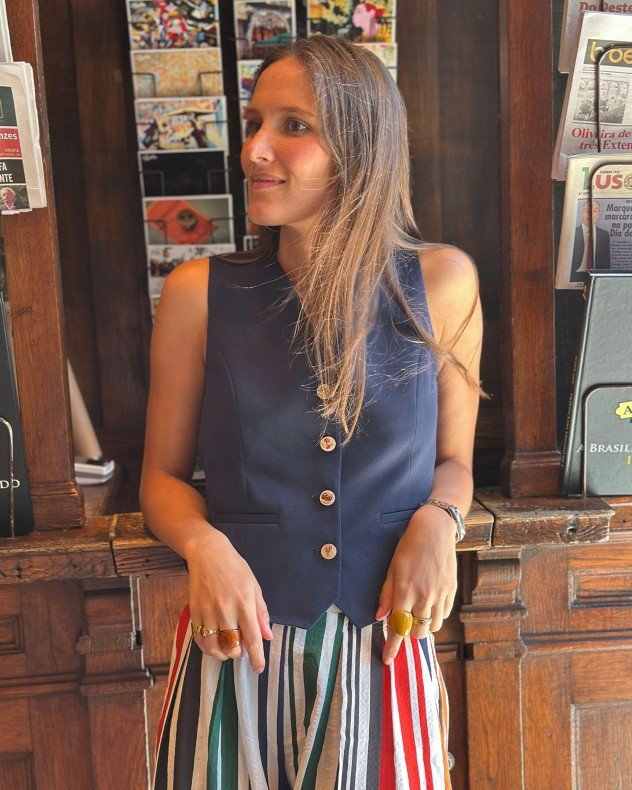 VilaGallo HLAGATA Blue Vest - Blue
