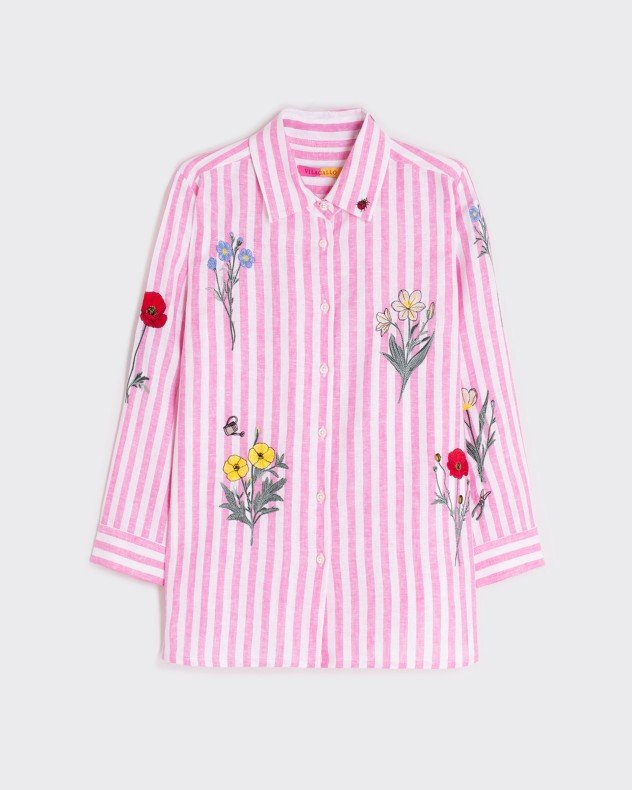 VilaGallo CMSARA EMB Rose Shirt - Rose