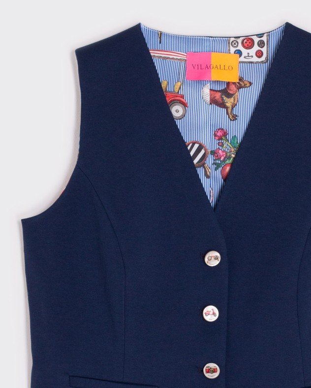 VilaGallo HLAGATA Blue Vest - Blue