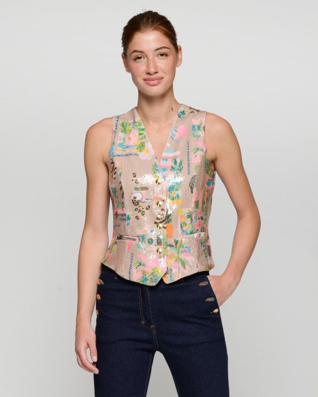 VilaGallo California Beige Vest - Beige