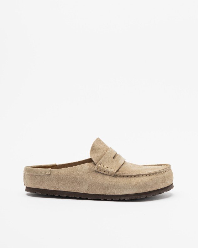 Birkenstock Naples Wrapped Taupe Slide sandals - Taupe