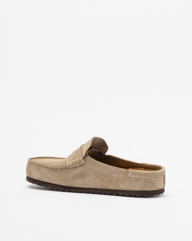 Birkenstock Naples Wrapped Taupe Slide sandals - Taupe