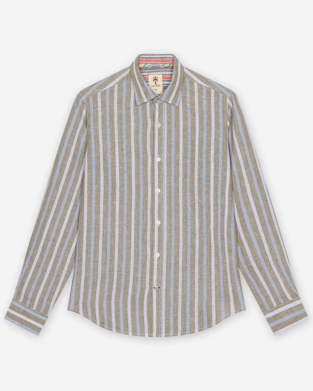 Ganesh 75700TB Green Linen shirt - Green