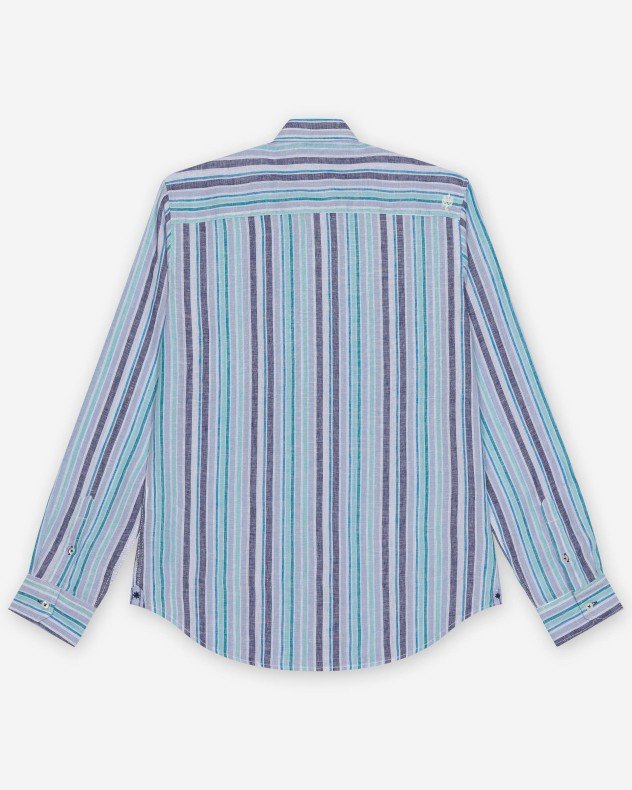 Ganesh 75700TC Blue Linen shirt - Blue