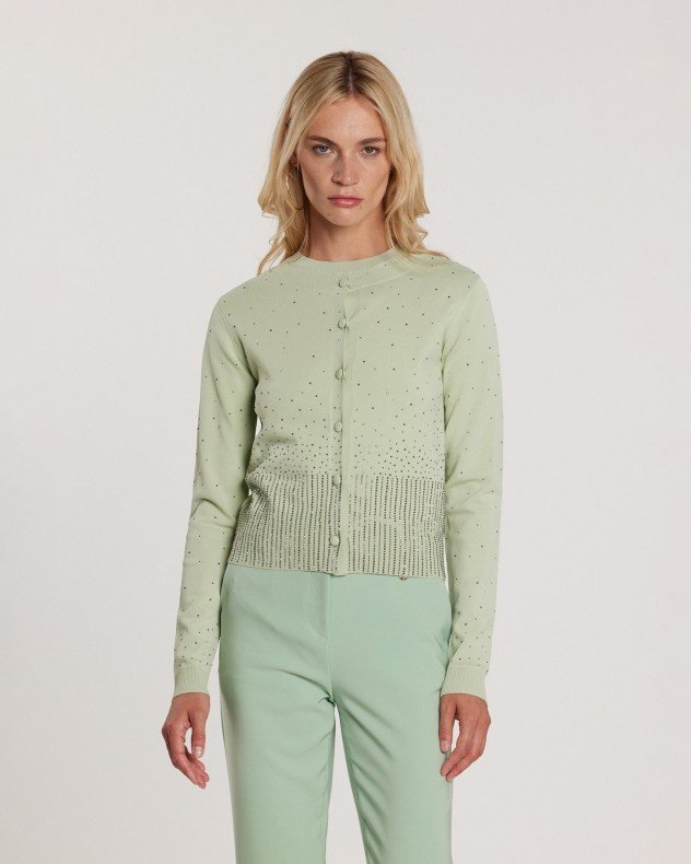 Relish Moss Green Knitted coat - Green