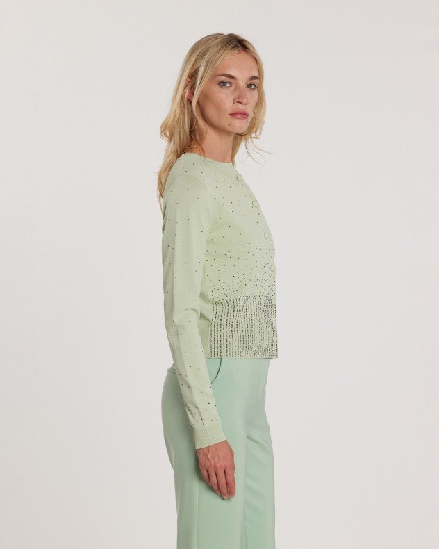 Relish Moss Green Knitted coat - Green