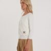 Relish Basing White Knitted coat - White