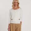 Relish Basing White Knitted coat - White