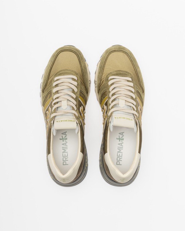 Premiata LANDER 8009 Green Sneakers - Green